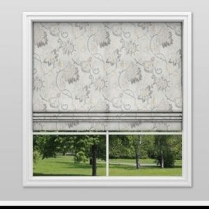 1 Roman shade Soft fold Blinds floral fabric light blocking 25x51